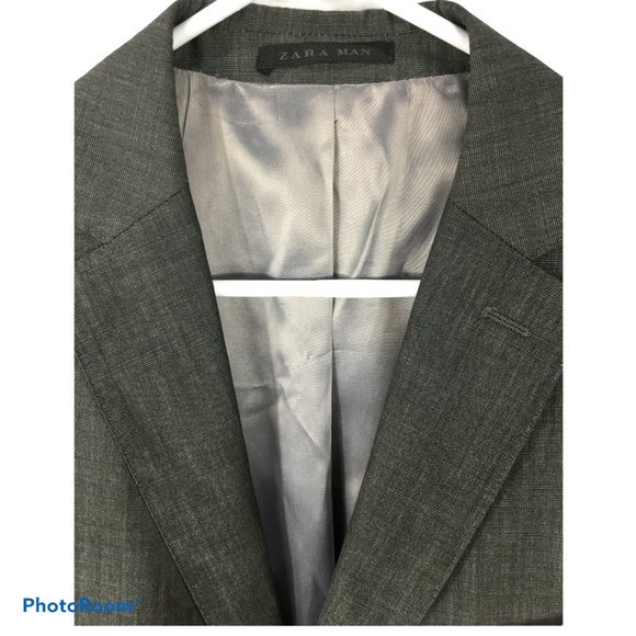 Zara Man 38 Mohair Wool Classic Fit Marzotto Gray sport coat jacket - Picture 2 of 7